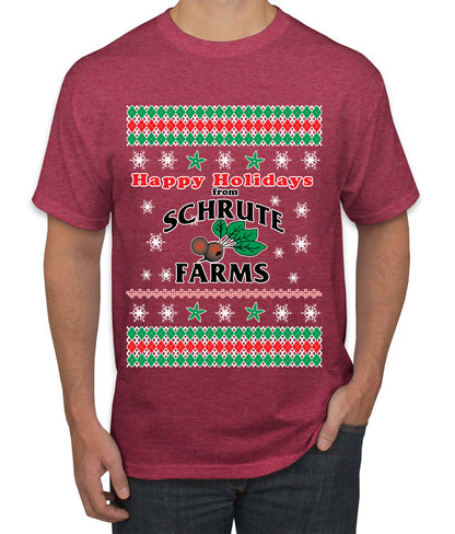 Happy Holidays from Schrute Farms Christmas, Christmas Gifts, Funny Xmas Gift Idea, Ugly Christmas Sweater Men's T-Shirt