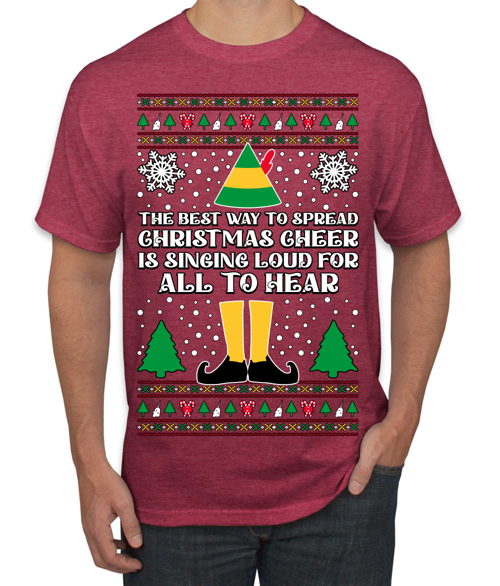 Spread Christmas Cheer Sing Loud For All To Hear, Christmas Gifts, Funny Xmas Gift Idea, Ugly Christmas Sweater Men's T-Shirt