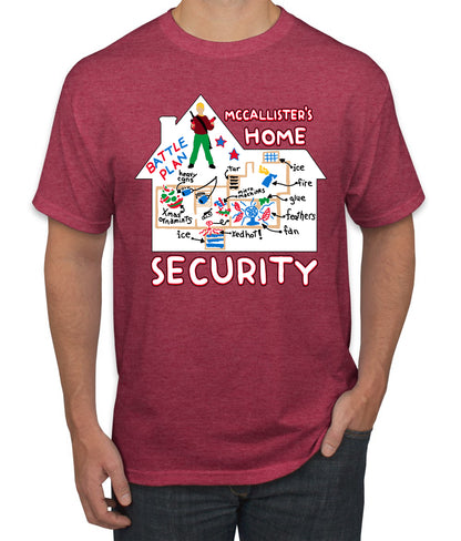 Battle Plans Alone McCallister's Home Security , Christmas Gifts, Funny Xmas Gift Idea, Ugly Christmas Sweater Men's T-Shirt