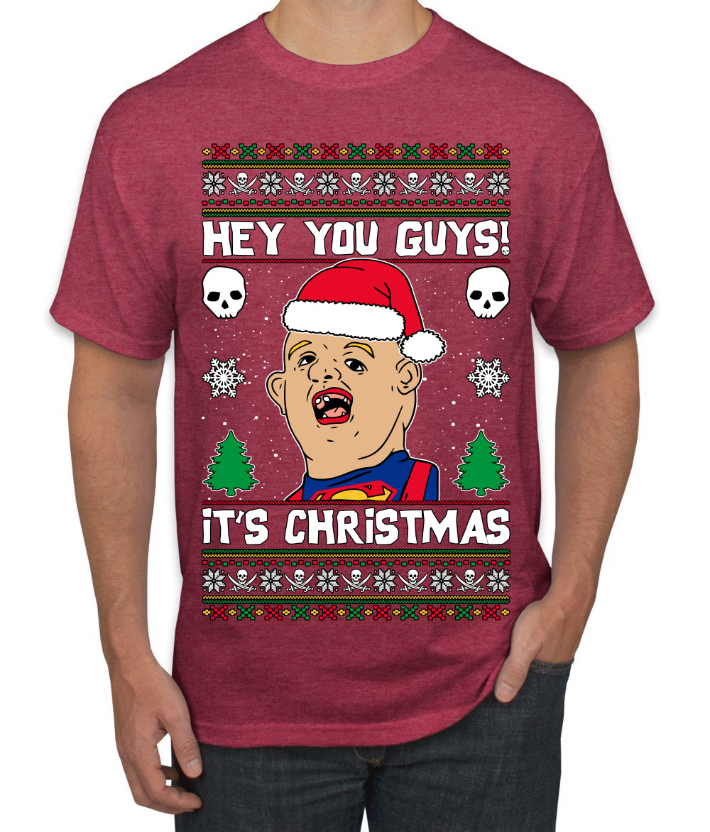 Hey You Guys! It's Sloth Never Say Die, Christmas Gifts, Funny Xmas Gift Idea, Ugly Christmas Sweater Men's T-Shirt