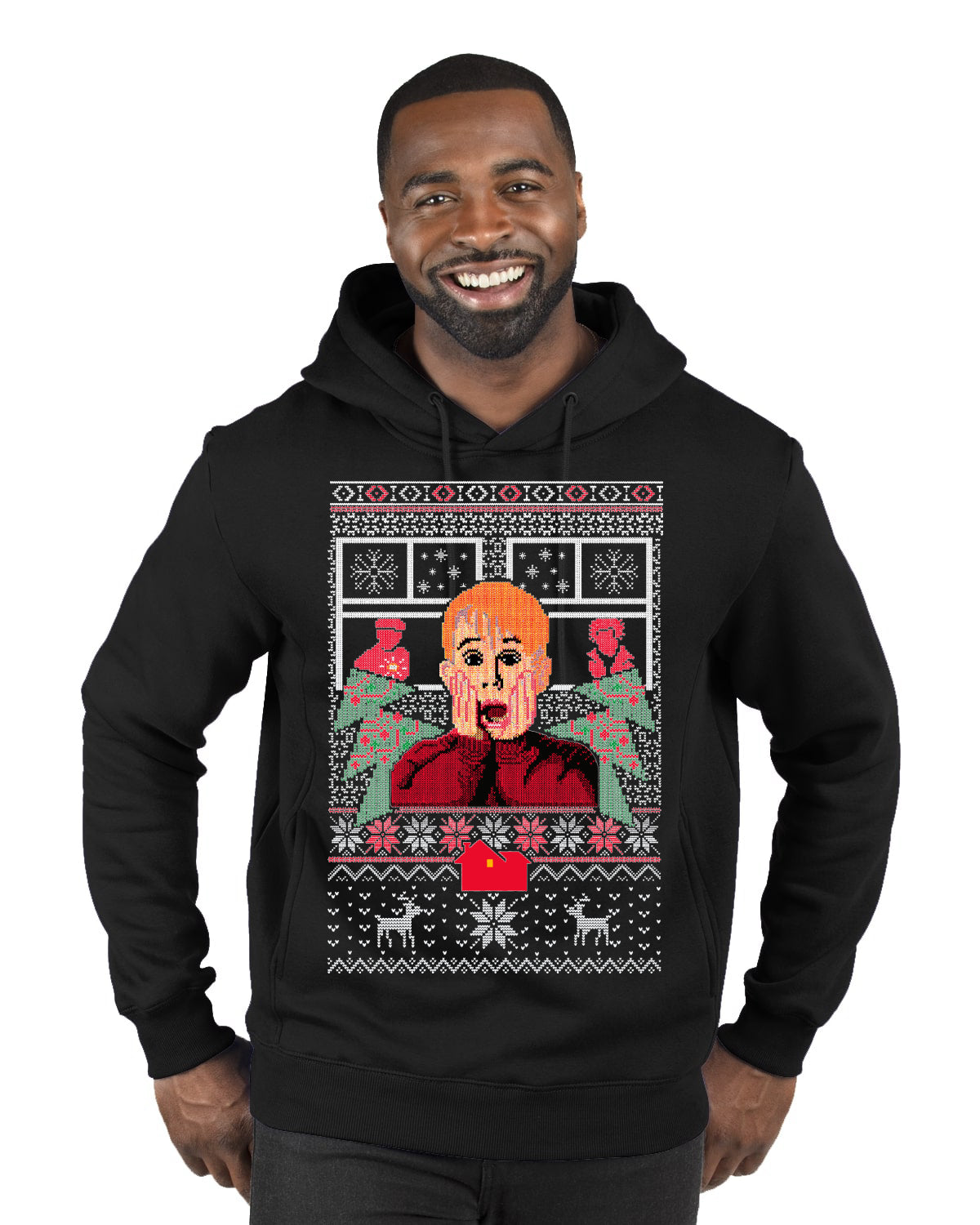Kevin Merry Xmas Movie Fan, Christmas Gifts, Funny Xmas Gift Idea, Ugly Christmas Sweater Premium Graphic Hoodie Sweatshirt