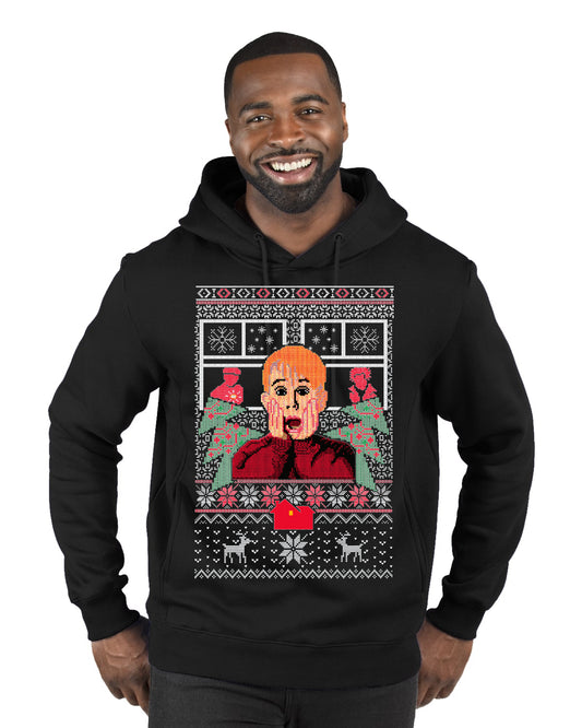 Kevin Merry Xmas Movie Fan, Christmas Gifts, Funny Xmas Gift Idea, Ugly Christmas Sweater Premium Graphic Hoodie Sweatshirt