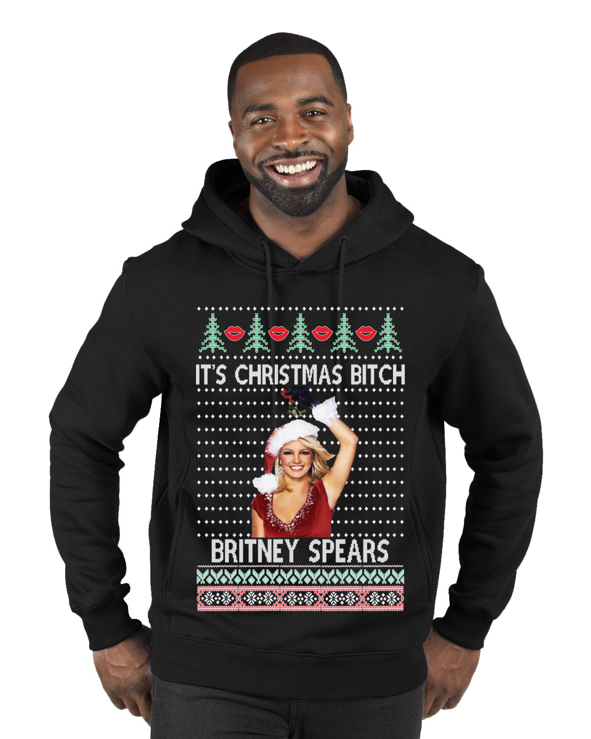It's Christmas Bitch Britney, Christmas Gifts, Funny Xmas Gift Idea, Ugly Christmas  Premium Graphic Hoodie Sweatshirt