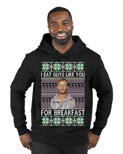 I Eat Guys Like You For Breakfast ,Christmas Gifts, Funny Xmas Gift Idea, Ugly Christmas Sweater Premium Graphic Hoodie Sweatshirt