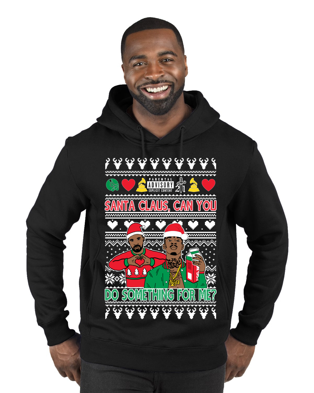 Santa Claus, Can You Do Something For Me? ,Christmas Gifts, Funny Xmas Gift Idea, Ugly Christmas Sweater Premium Graphic Hoodie Sweatshirt