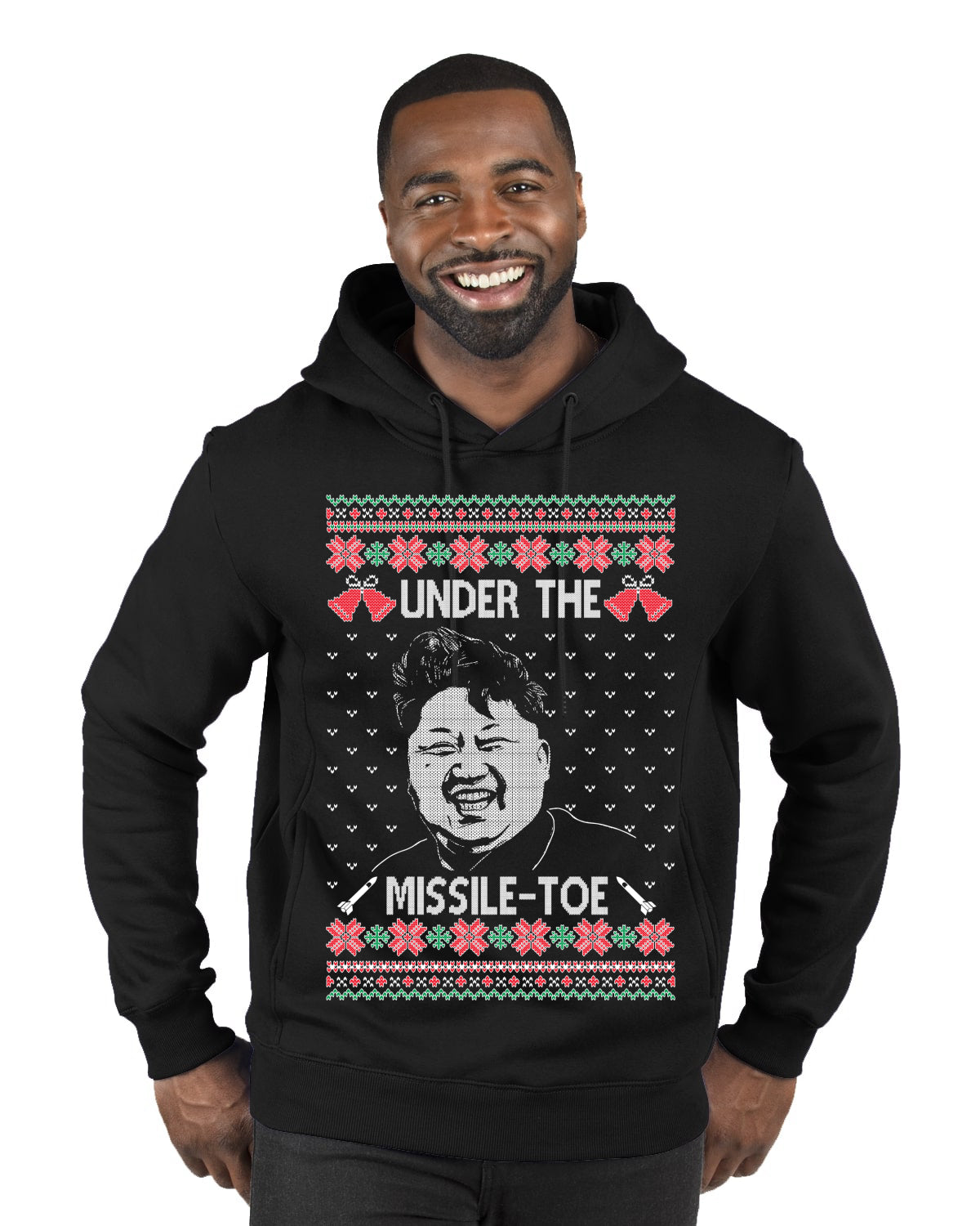 Under The Missle Toe ,Christmas Gifts, Funny Xmas Gift Idea, Ugly Christmas Sweater Premium Graphic Hoodie Sweatshirt