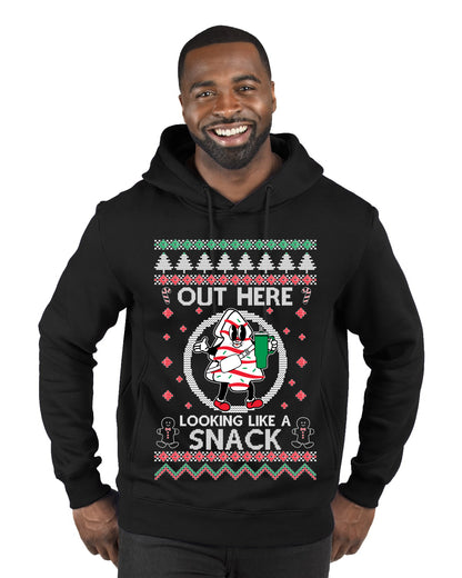 Out Here Looking Like A Snack Cookie, Funny Christmas, Christmas Gifts, Funny Xmas Gift Idea, Ugly Christmas  Premium Graphic Hoodie Sweatshirt