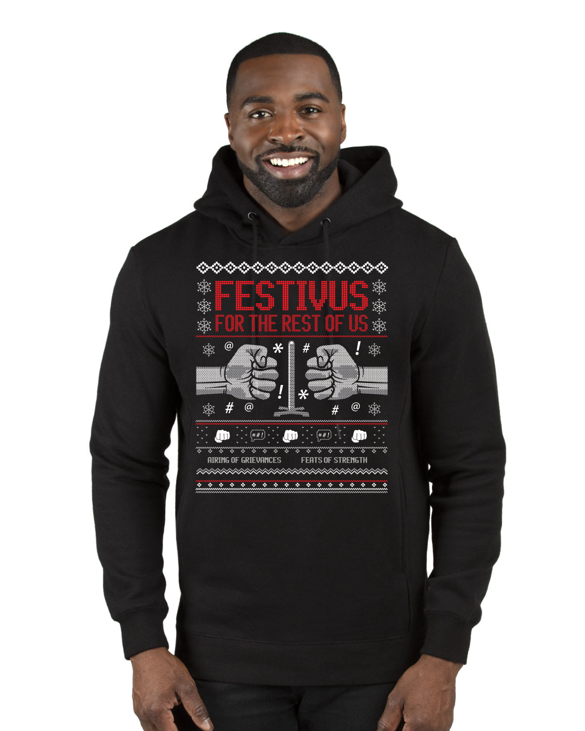 Festivus for the Rest of Us, Christmas Gifts, Funny Xmas Gift Idea, Ugly Christmas Sweater Premium Graphic Hoodie Sweatshirt