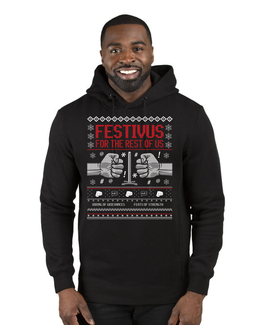 Festivus for the Rest of Us, Christmas Gifts, Funny Xmas Gift Idea, Ugly Christmas Sweater Premium Graphic Hoodie Sweatshirt