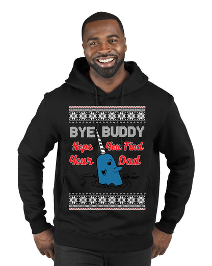 Hope You Find Your Dad Funny Elf Christmas Quote, Christmas Gifts, Funny Xmas Gift Idea, Ugly Christmas Sweater Premium Graphic Hoodie Sweatshirt
