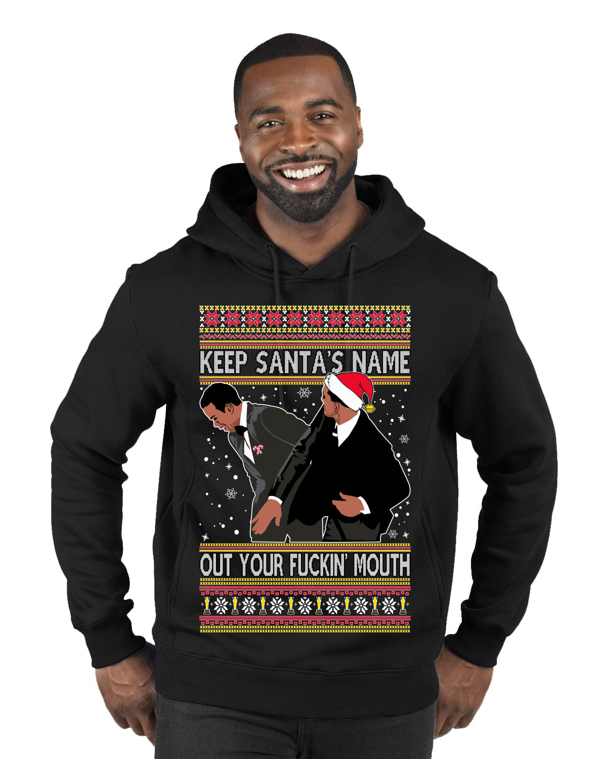 Will Smith Chris Rock Slap Christmas Sweater Explicit, Christmas Gifts, Funny Xmas Gift Idea,  Ugly Christmas Sweater Premium Graphic Hoodie Sweatshirt