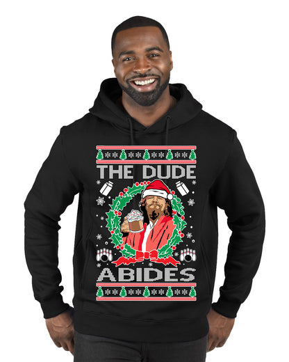 Big Lebowski - The Dude Abides, Christmas Gifts, Funny Xmas Gift Idea, Ugly Christmas Sweater Premium Graphic Hoodie Sweatshirt