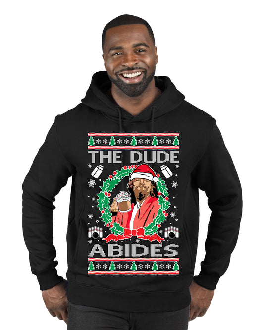 Big Lebowski - The Dude Abides, Christmas Gifts, Funny Xmas Gift Idea, Ugly Christmas Sweater Premium Graphic Hoodie Sweatshirt