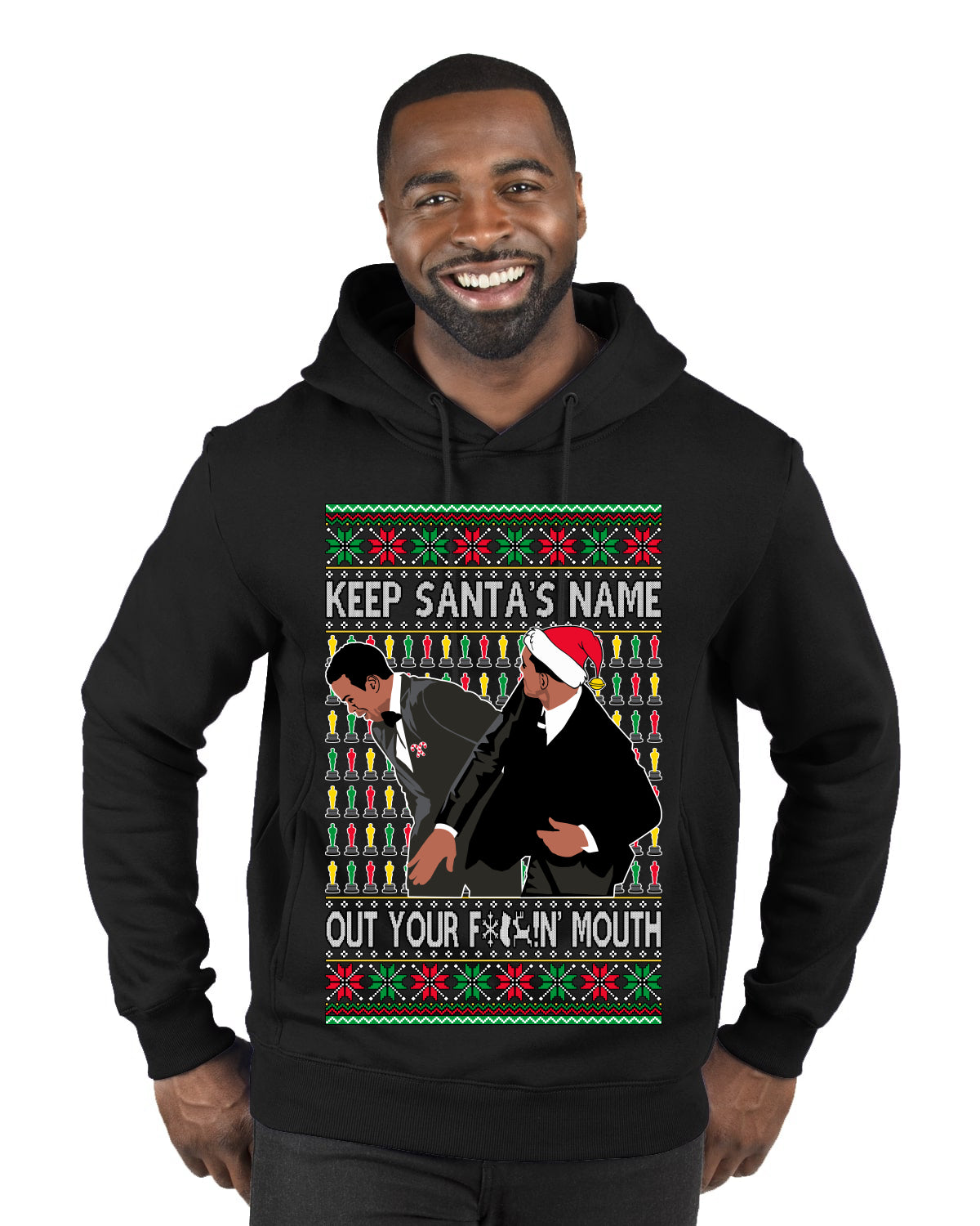 Slap Christmas Sweater Will Smith Chris Rock Clean, Christmas Gifts, Funny Xmas Gift Idea,  Ugly Christmas Sweater Premium Graphic Hoodie Sweatshirt