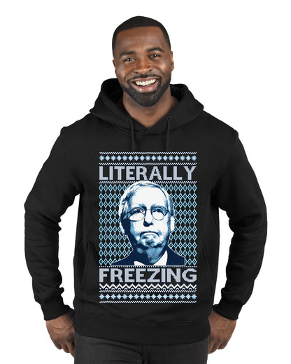 Literally Freezing McConnell , Merry Christmas Tee, Ugly Christmas,  Sweater Premium Graphic Hoodie Sweatshirt