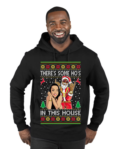 Santa the Plug Hos In This House , Merry Christmas Tee, Ugly Christmas,  Sweater Premium Graphic Hoodie Sweatshirt