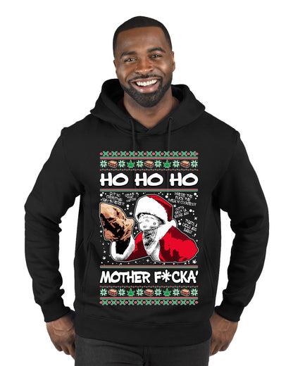 Friday Hood Santa , Merry Christmas Tee, Ugly Christmas,  Sweater Premium Graphic Hoodie Sweatshirt