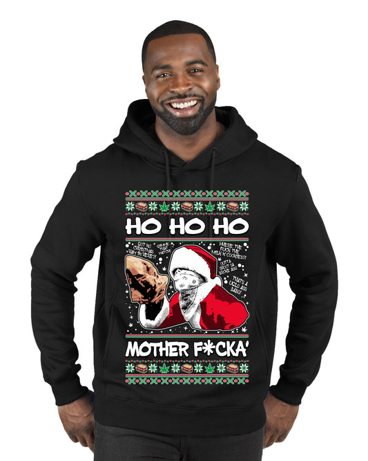 Friday Hood Santa , Merry Christmas Tee, Ugly Christmas,  Sweater Premium Graphic Hoodie Sweatshirt