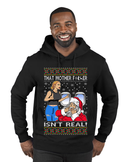 That Santa Mother F Isn't Real CLEAN , Merry Christmas Tee, Ugly Christmas,  Sweater Premium Graphic Hoodie Sweatshirt