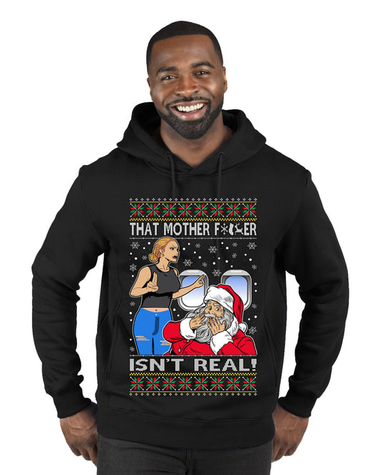 That Santa Mother F Isn't Real CLEAN , Merry Christmas Tee, Ugly Christmas,  Sweater Premium Graphic Hoodie Sweatshirt