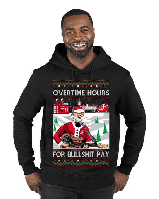 Overtime Hours Rich Men North of Richmond, Christmas Gifts, Funny Xmas Gift Idea, Ugly Christmas Sweater Premium Graphic Hoodie Sweatshirt