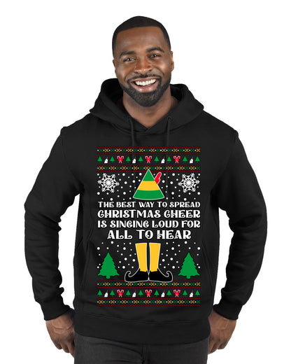 Spread Christmas Cheer Sing Loud For All To Hear, Christmas Gifts, Funny Xmas Gift Idea, Ugly Christmas Sweater Premium Graphic Hoodie Sweatshirt