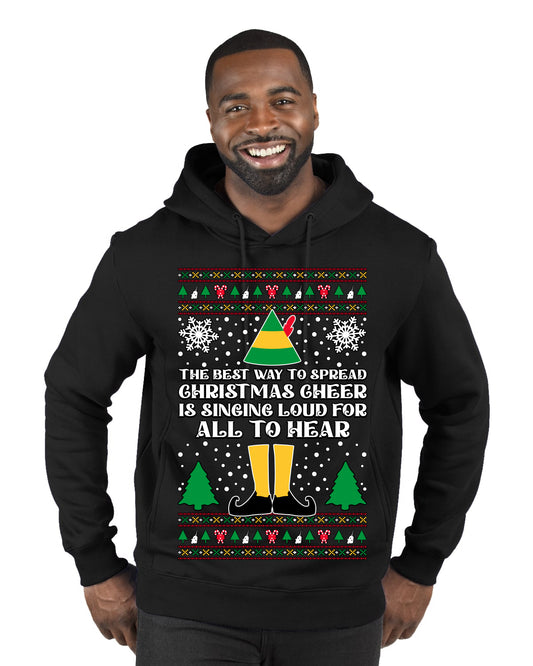 Spread Christmas Cheer Sing Loud For All To Hear, Christmas Gifts, Funny Xmas Gift Idea, Ugly Christmas Sweater Premium Graphic Hoodie Sweatshirt