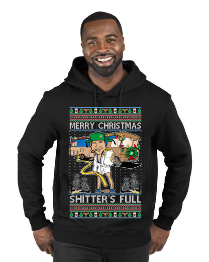 Merry Christmas Shitter's Full Ugly Christmas Sweater, Christmas Gifts, Funny Xmas Gift Idea, Premium Graphic Hoodie Sweatshirt