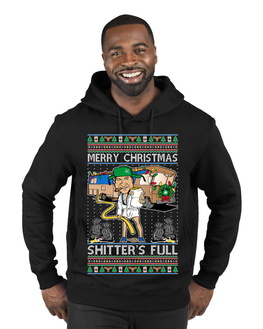 Merry Christmas Shitter's Full Ugly Christmas Sweater, Christmas Gifts, Funny Xmas Gift Idea, Premium Graphic Hoodie Sweatshirt