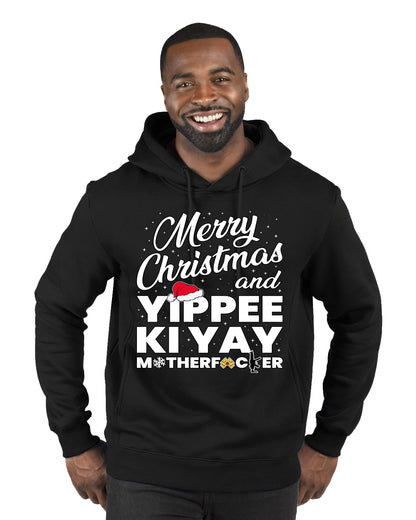Merry Christmas and Yippee Ki Yay MOFO Ugly Christmas Sweater, Christmas Gifts, Funny Xmas Gift Idea, Premium Graphic Hoodie Sweatshirt