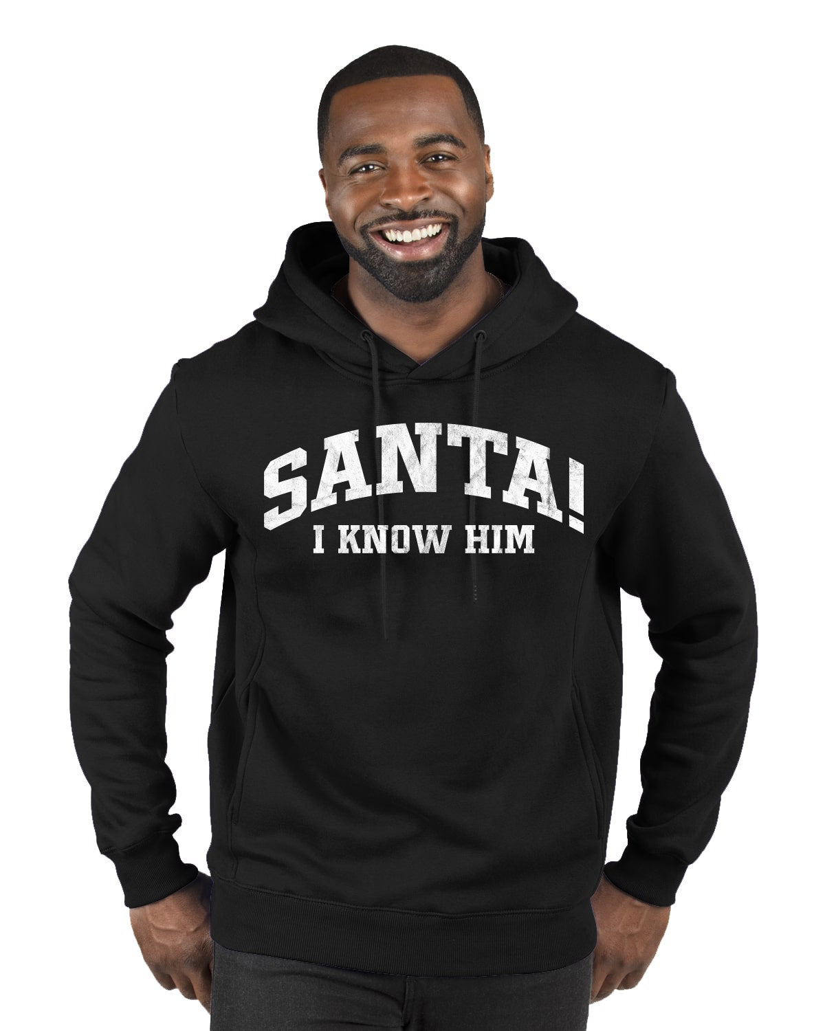 Vintage Movie Quote Santa! I Know Him, Christmas Gifts, Funny Xmas Gift Idea, Ugly Christmas Sweater Premium Graphic Hoodie Sweatshirt
