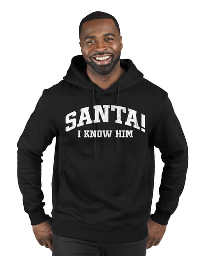 Vintage Movie Quote Santa! I Know Him, Christmas Gifts, Funny Xmas Gift Idea, Ugly Christmas Sweater Premium Graphic Hoodie Sweatshirt