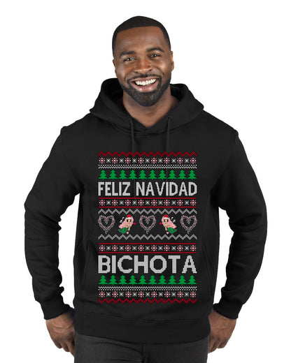 Feliz Navidad Bichota, Christmas Gifts, Funny Xmas Gift Idea, Ugly Christmas Sweater Premium Graphic Hoodie Sweatshirt