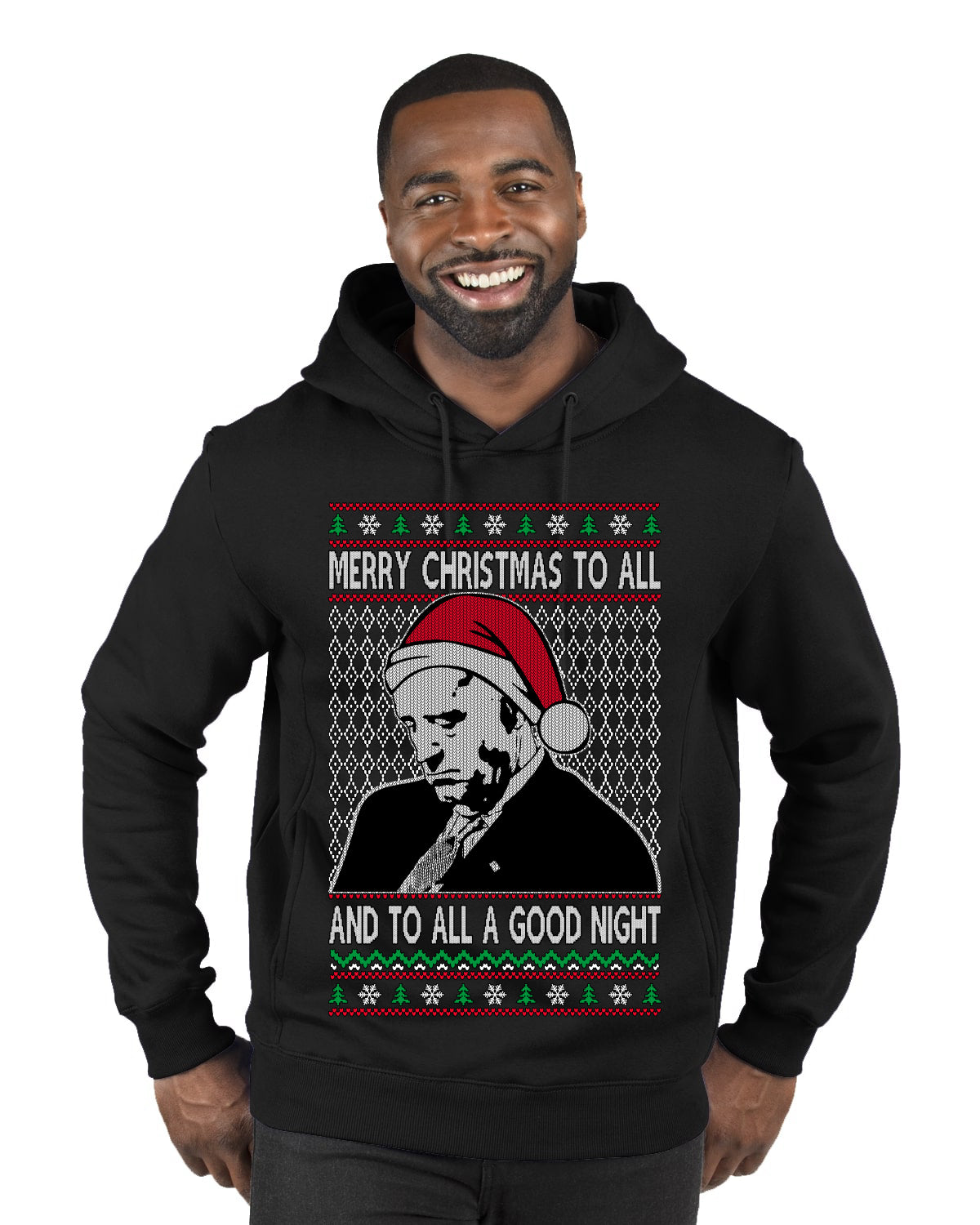 A Good Night Sleepy Joe Merry Xmas To All,Christmas Gifts, Funny Xmas Gift Idea, Ugly Christmas Sweater Premium Graphic Hoodie Sweatshirt