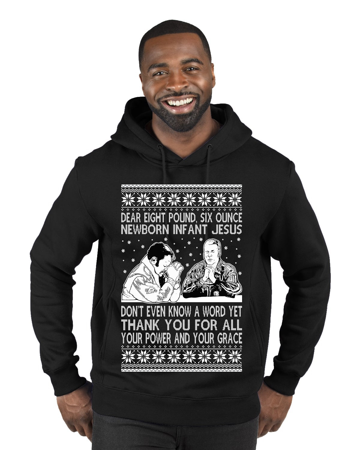 8 Pound 6 Ounce Baby Jesus Shake and Bake, Birthday Jesus,Christmas Gifts, Funny Xmas Gift Idea, Ugly Christmas Sweater Premium Graphic Hoodie Sweatshirt