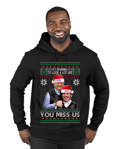Trump Carlson 24 Beginning To Look Like You Miss Us, Christmas Gifts, Funny Xmas Gift Idea, Ugly Christmas Sweater Premium Graphic Hoodie Sweatshirt