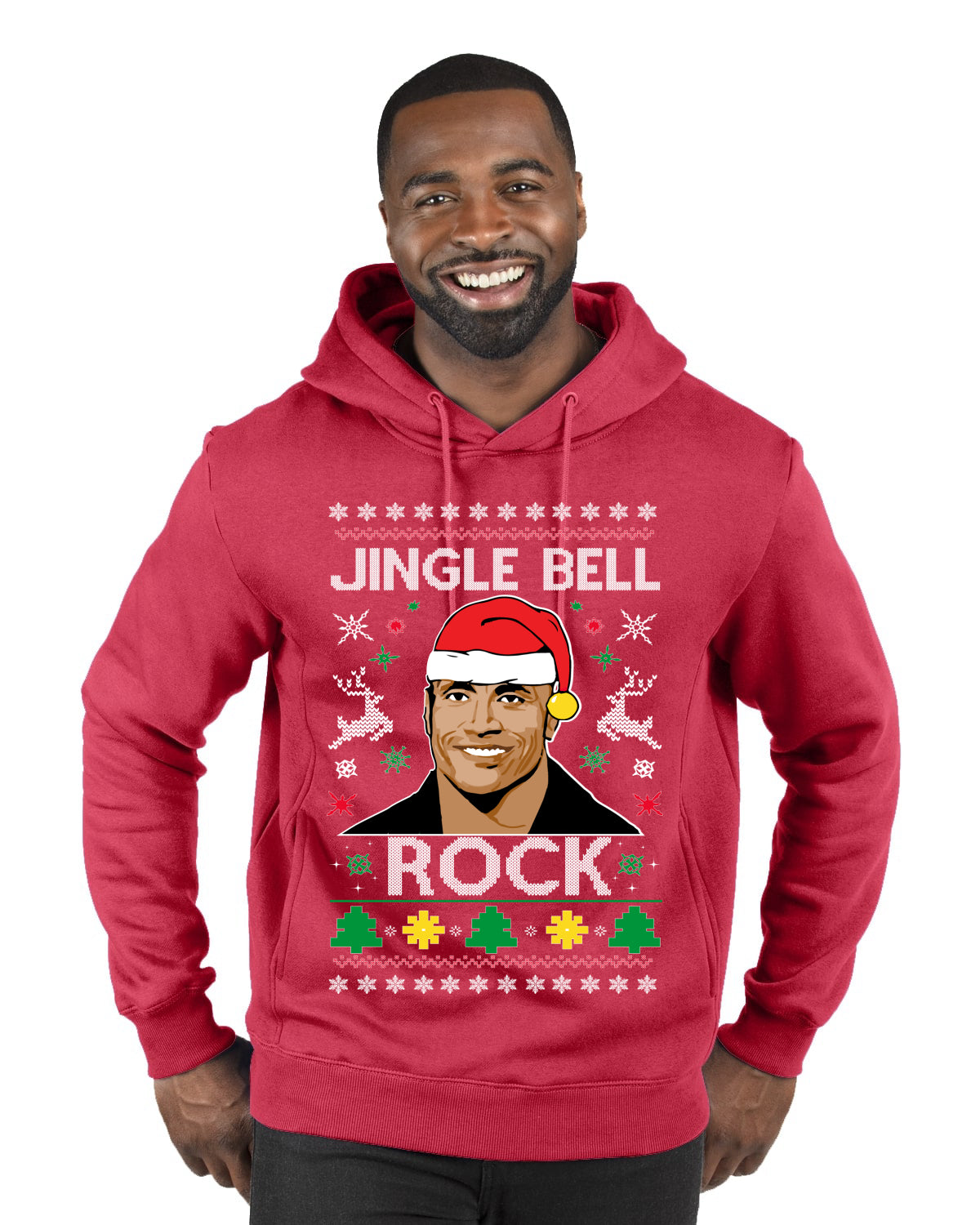 Jingle Bell Rock, Christmas Gifts, Funny Xmas Gift Idea, Ugly Christmas Sweater Premium Graphic Hoodie Sweatshirt