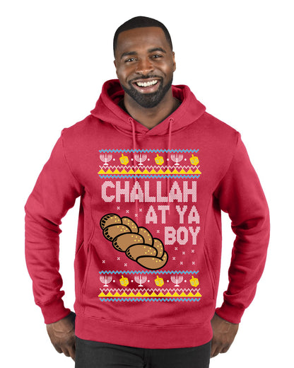 Challah At Ya Boy, Hanukkah Christmas Gifts, Funny Xmas Gift Idea, Ugly Christmas  Premium Graphic Hoodie Sweatshirt