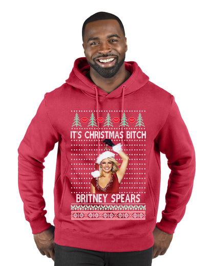 It's Christmas Bitch Britney, Christmas Gifts, Funny Xmas Gift Idea, Ugly Christmas  Premium Graphic Hoodie Sweatshirt