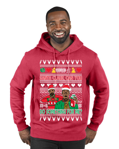 Santa Claus, Can You Do Something For Me? ,Christmas Gifts, Funny Xmas Gift Idea, Ugly Christmas Sweater Premium Graphic Hoodie Sweatshirt