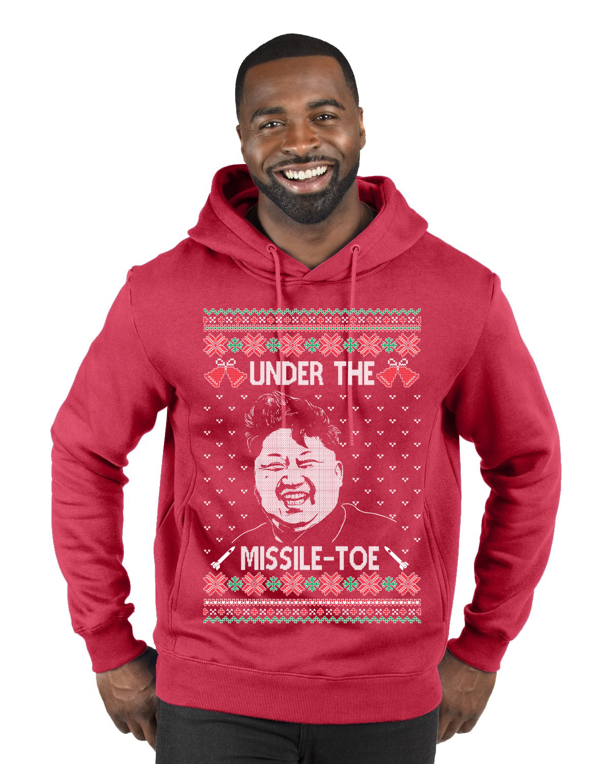 Under The Missle Toe ,Christmas Gifts, Funny Xmas Gift Idea, Ugly Christmas Sweater Premium Graphic Hoodie Sweatshirt