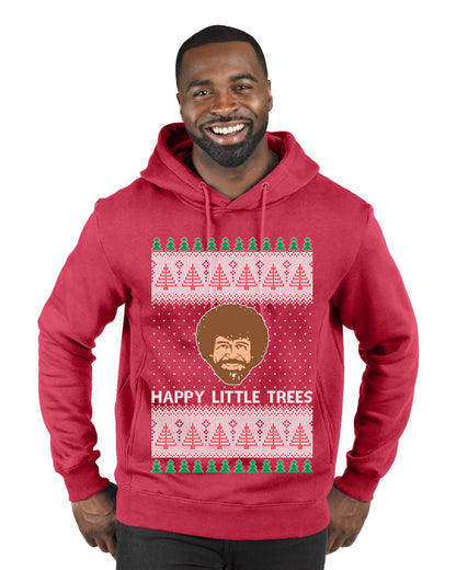Bob Happy Little Trees Ross Painter, Christmas Gifts, Funny Xmas Gift Idea, Ugly Christmas  Premium Graphic Hoodie Sweatshirt