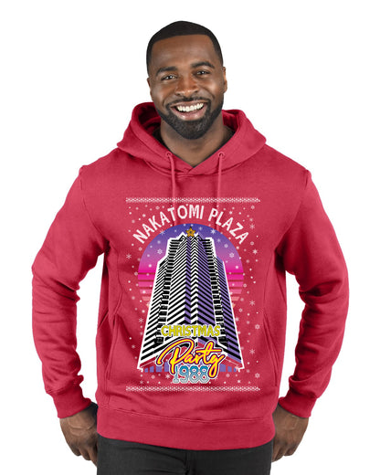 Retro Nakatomi Plaza 1988 Holiday Party, Xmas Movie, Christmas Gifts, Funny Xmas Gift Idea, Ugly Christmas  Premium Graphic Hoodie Sweatshirt