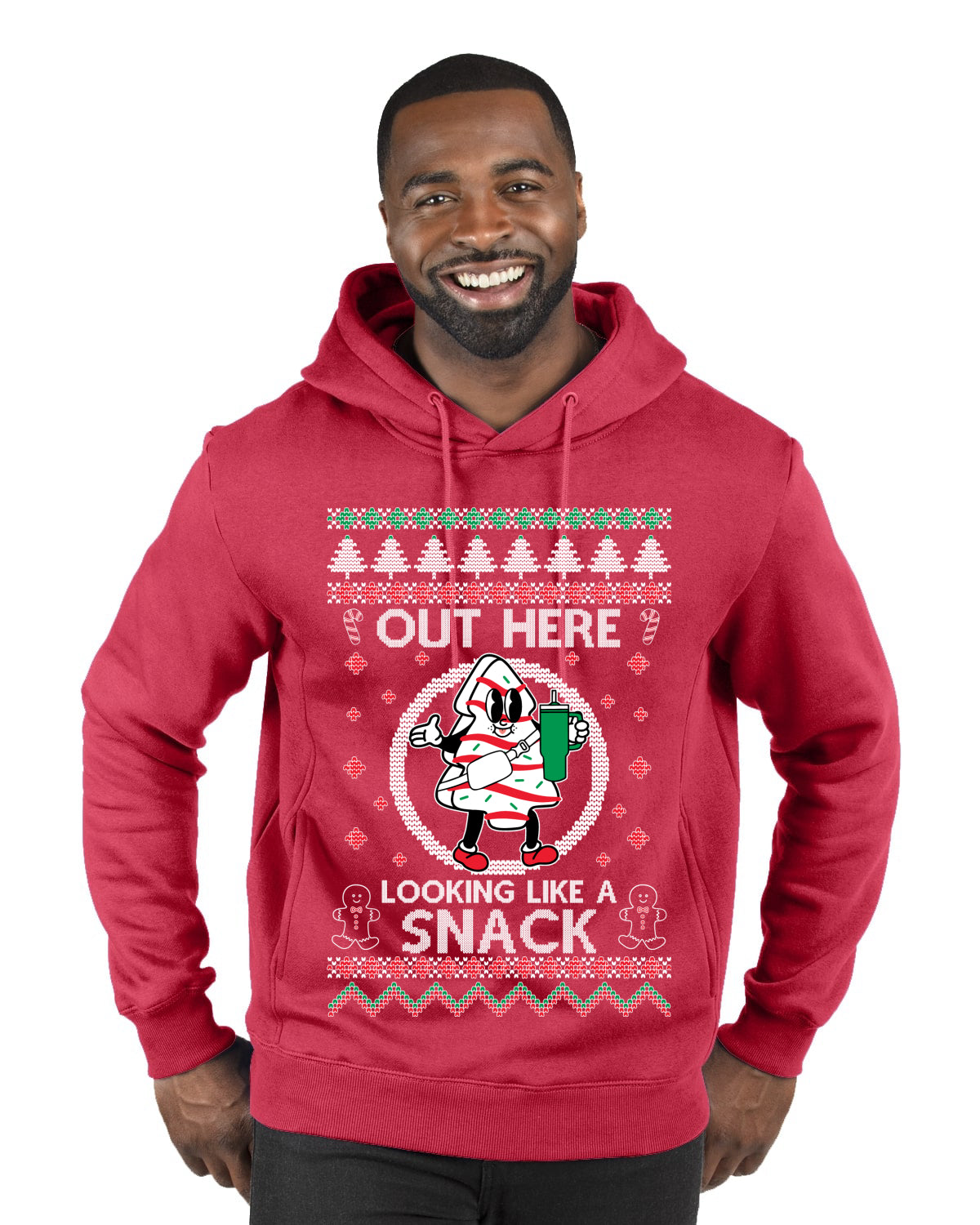 Out Here Looking Like A Snack Cookie, Funny Christmas, Christmas Gifts, Funny Xmas Gift Idea, Ugly Christmas  Premium Graphic Hoodie Sweatshirt