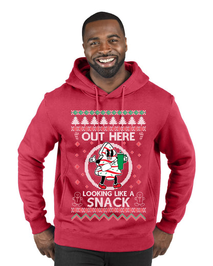 Out Here Looking Like A Snack Cookie, Funny Christmas, Christmas Gifts, Funny Xmas Gift Idea, Ugly Christmas  Premium Graphic Hoodie Sweatshirt
