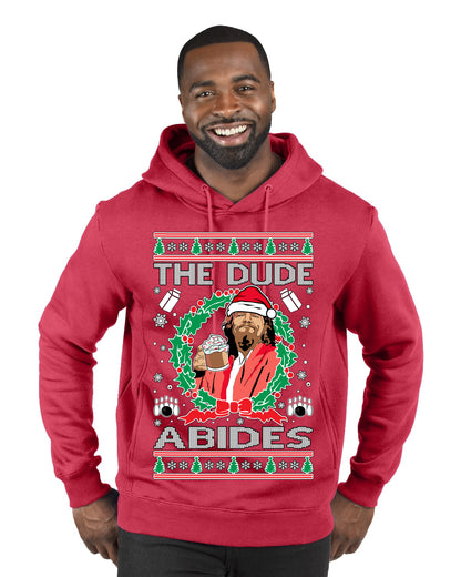 Big Lebowski - The Dude Abides, Christmas Gifts, Funny Xmas Gift Idea, Ugly Christmas Sweater Premium Graphic Hoodie Sweatshirt