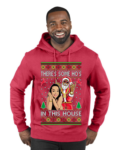 Santa the Plug Hos In This House , Merry Christmas Tee, Ugly Christmas,  Sweater Premium Graphic Hoodie Sweatshirt