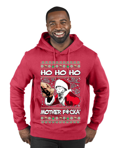 Friday Hood Santa , Merry Christmas Tee, Ugly Christmas,  Sweater Premium Graphic Hoodie Sweatshirt