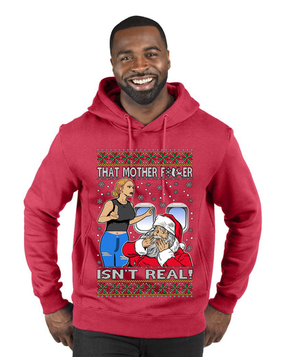 That Santa Mother F Isn't Real CLEAN , Merry Christmas Tee, Ugly Christmas,  Sweater Premium Graphic Hoodie Sweatshirt