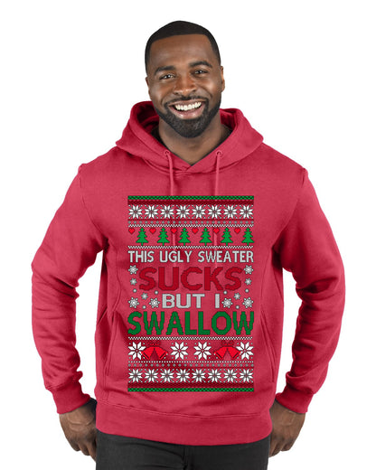 This Ugly Sweater SUCKS But I SWALLOW , Merry Christmas Tee, Ugly Christmas,  Sweater Premium Graphic Hoodie Sweatshirt